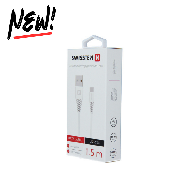 Câble Swissten USB / USB-C 1.5m, Blanc