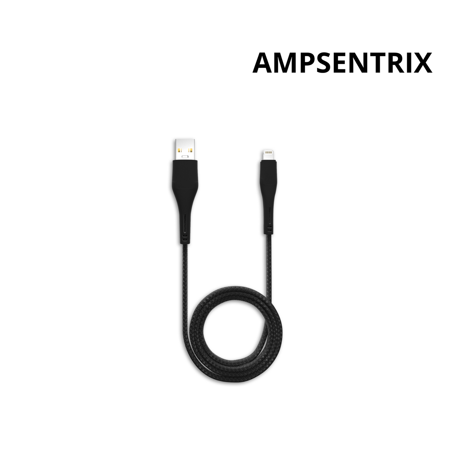 Cable USB-A vers Lightning non-MFI - 1m - AmpSentrix - Matrix - Noir