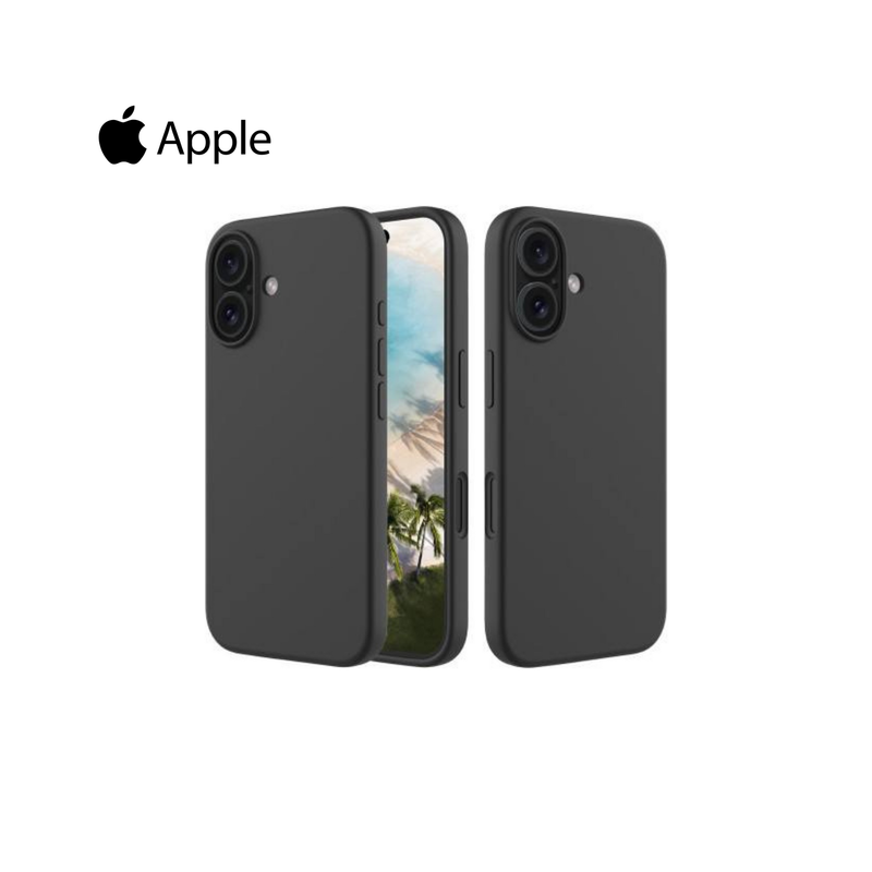 Coque Noire - iPhone  - luxueux en silicone - iPhone 11, 12, 13, 14, 15, 16