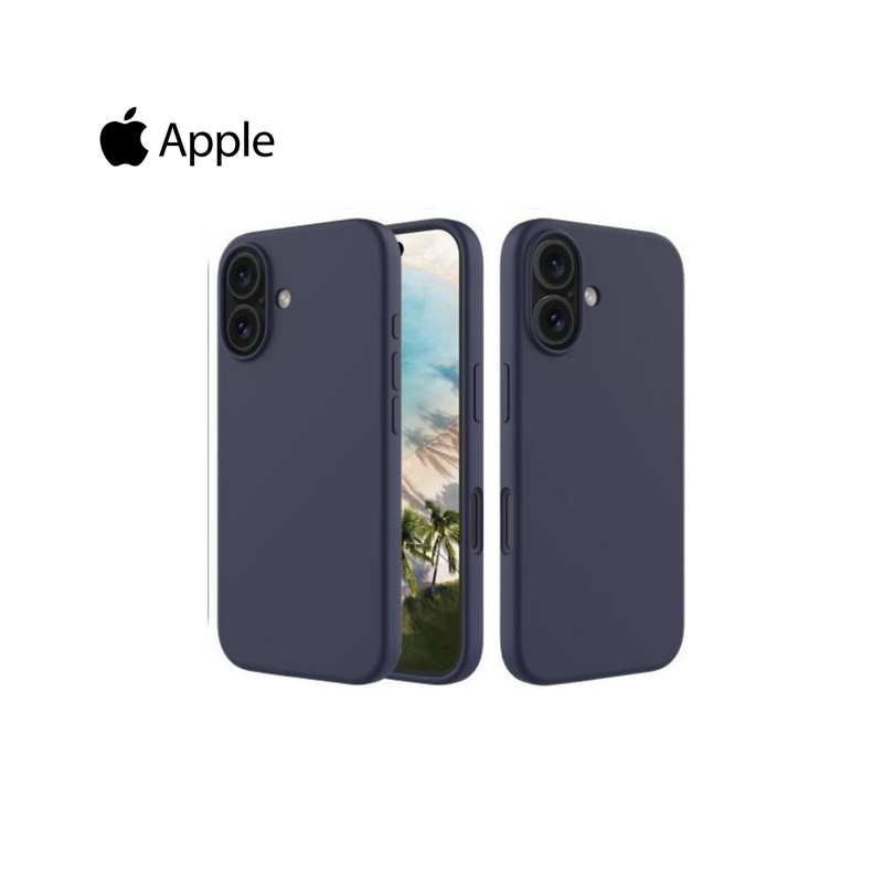Coque Bleue Nuit  - iPhone  - luxueux en silicone - iPhone 11, 12, 13, 14, 15, 16