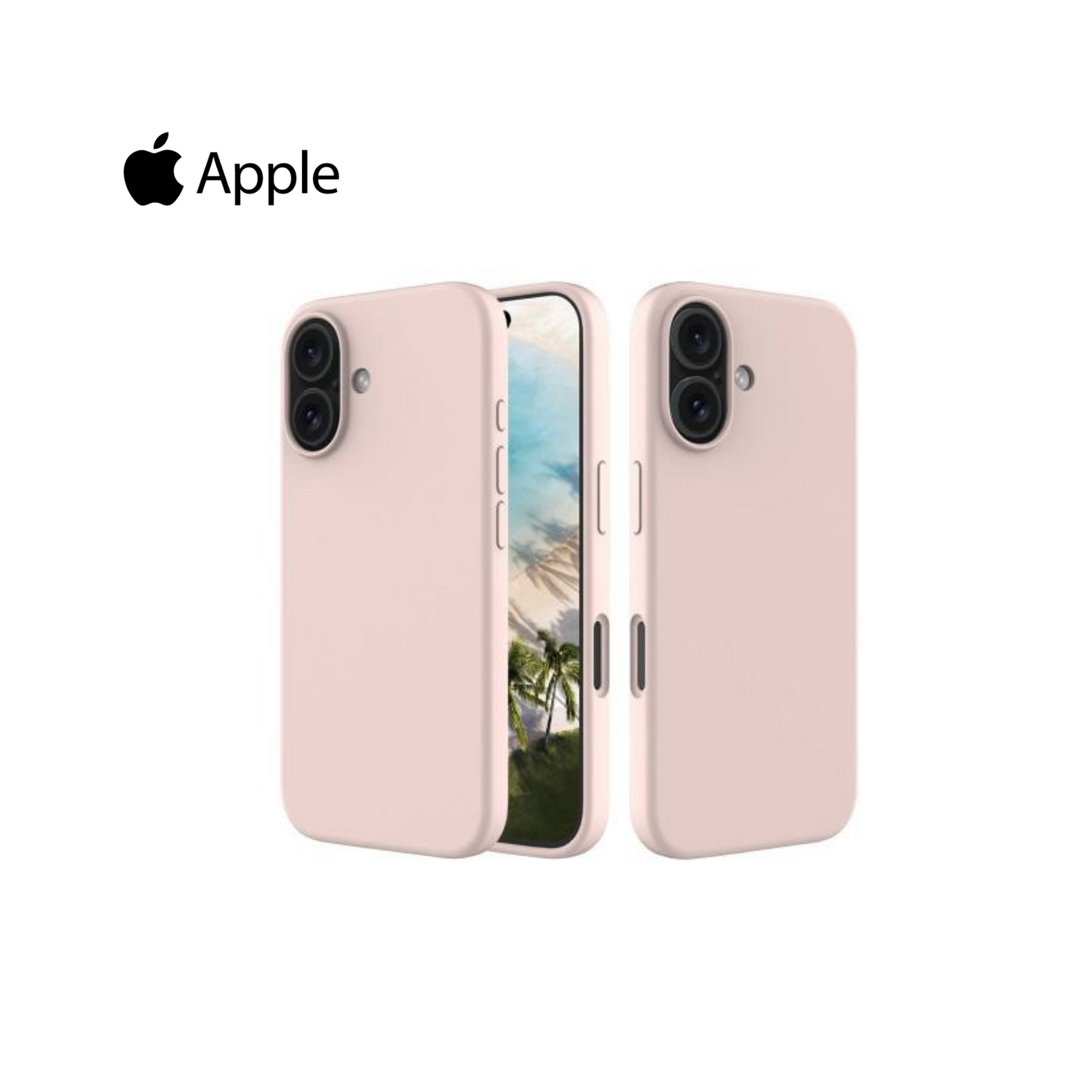 Coque Rose   - iPhone  - luxueux en silicone - iPhone 11, 12, 13, 14, 15, 16