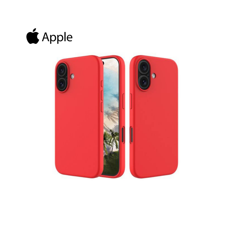 Coque Rouge  - iPhone  - luxueux en silicone - iPhone 11, 12, 13, 14, 15, 16