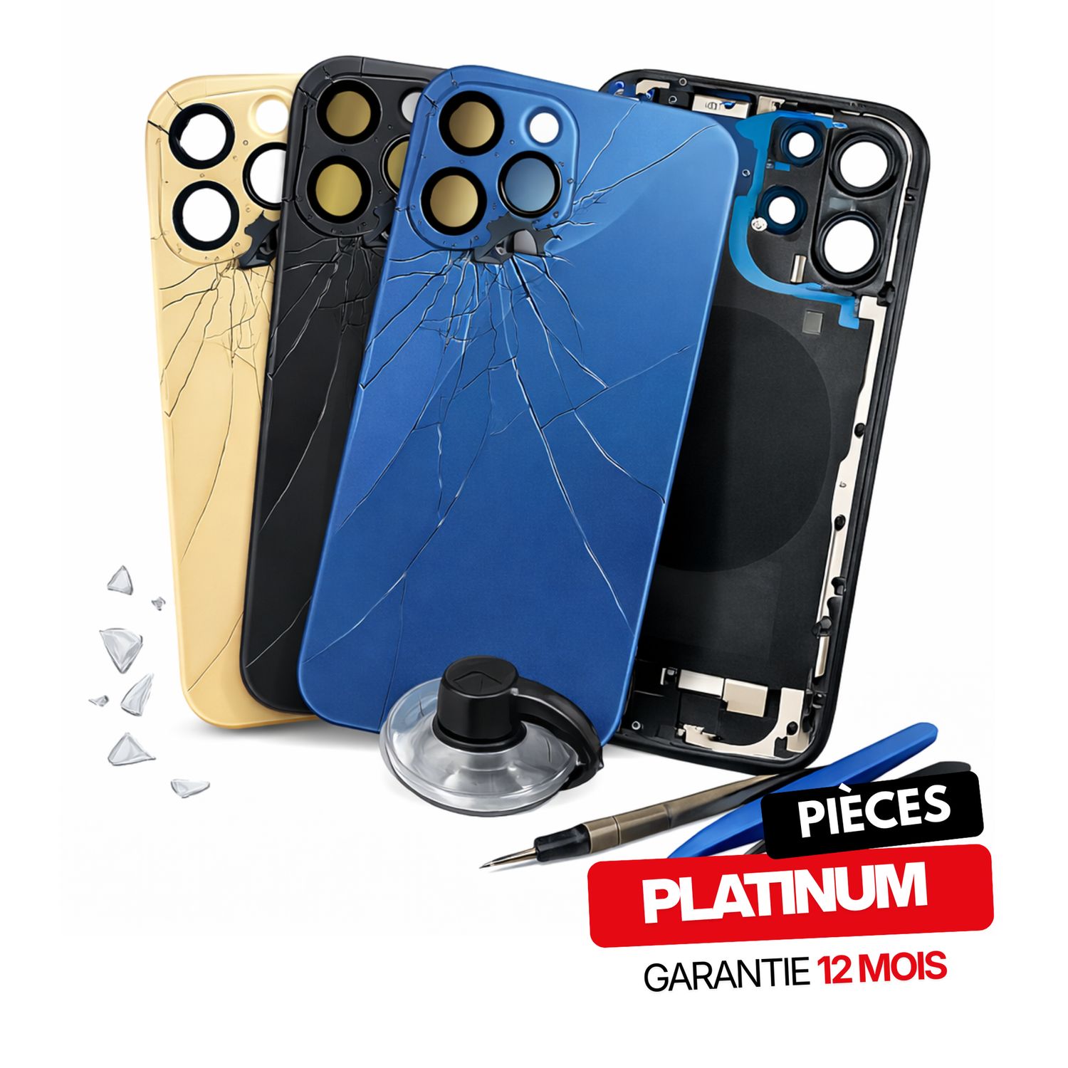 Réparation Vitre arrière Platinum - iPhone 14