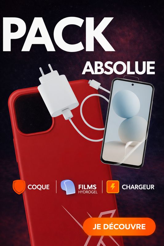 Pack Protection ABSOLUE- Films + Coque + Chargeur