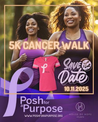 5K Walk Registration & Posh for a Purpose "BLING" T-Shirt