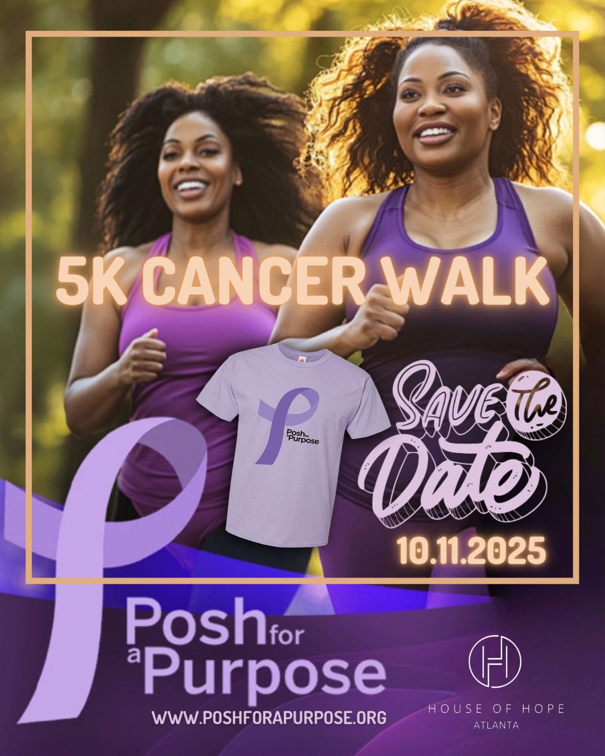 5K Walk Registration & Screen Print Walk T-Shirt (Unisex)