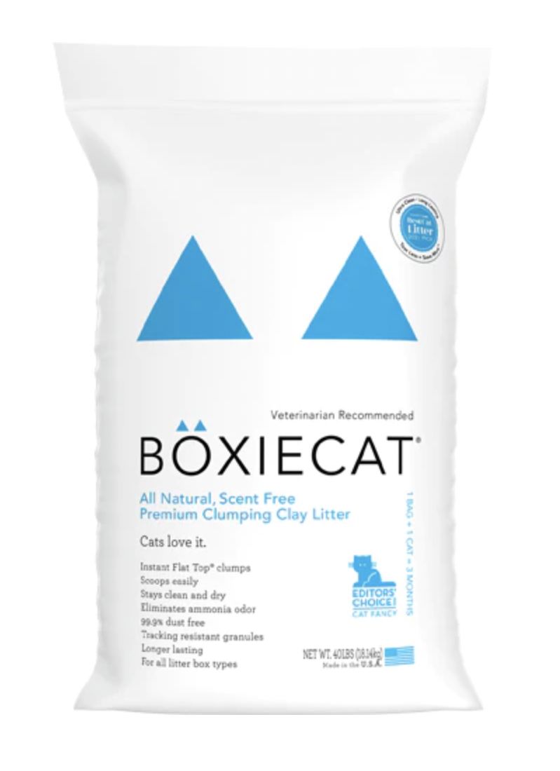 Boxiecat  All Natural, Scent Free Clay Litter 40lb