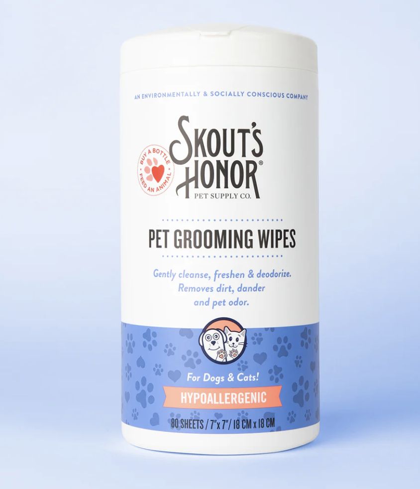 Skout&#39;s Honor Pet Grooming Wipes for Dogs and Cats 80ct.