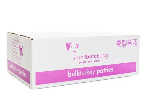 Smallbatch Frozen Raw Turkey Patties Dog Food 18lb