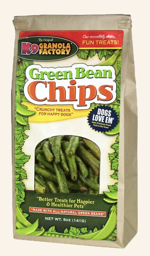 K9 Granola Green Bean Chips Dog Treats 5oz