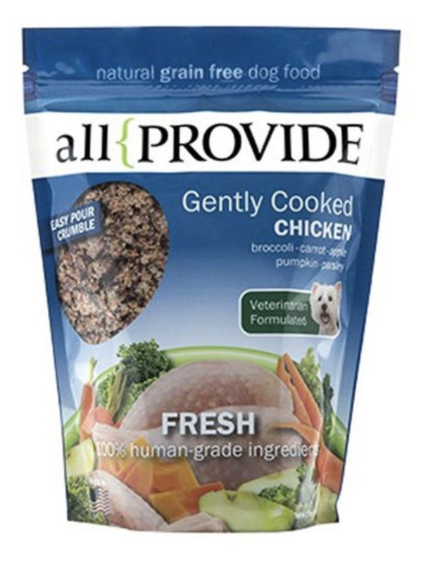 All Provide Frozen Gently Cooked Chicken Dog Food 2lb