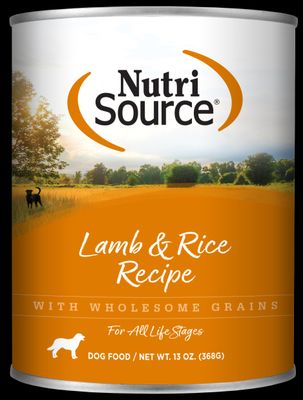 NutriSource Lamb &amp; Rice Recipe Canned Dog Food 13oz