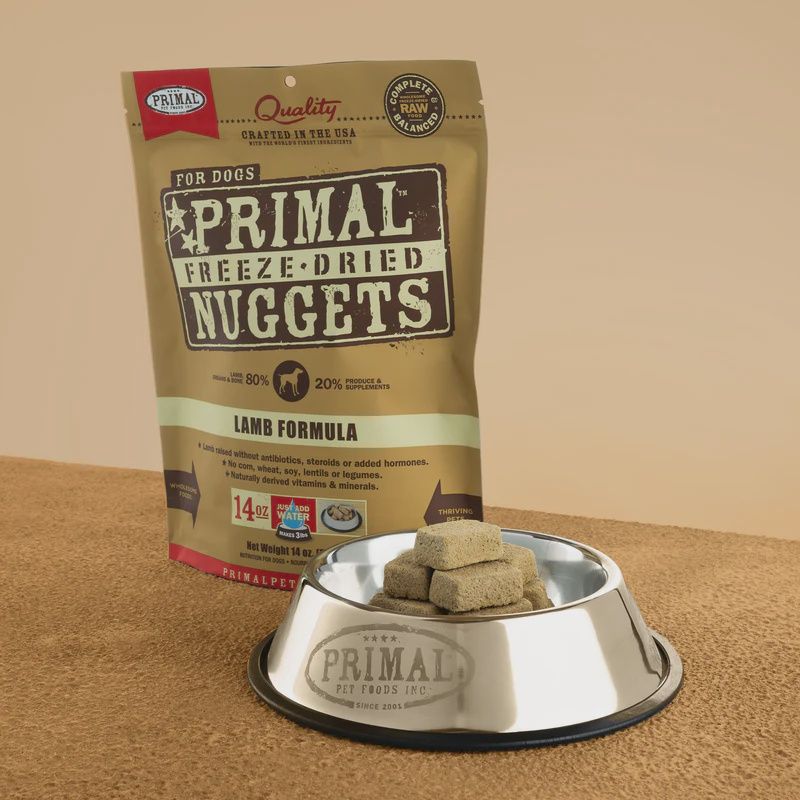 Primal Freeze Dried Nuggets Lamb Formula Dog Food 14oz