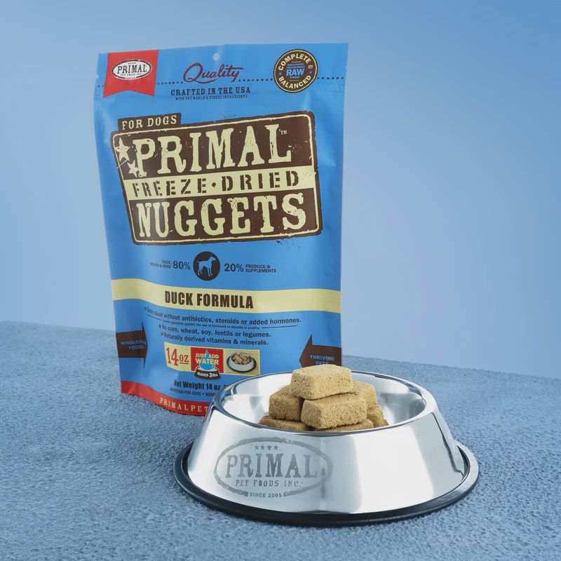 Primal Freeze Dried Nuggets Duck Formula Dog Food 14oz