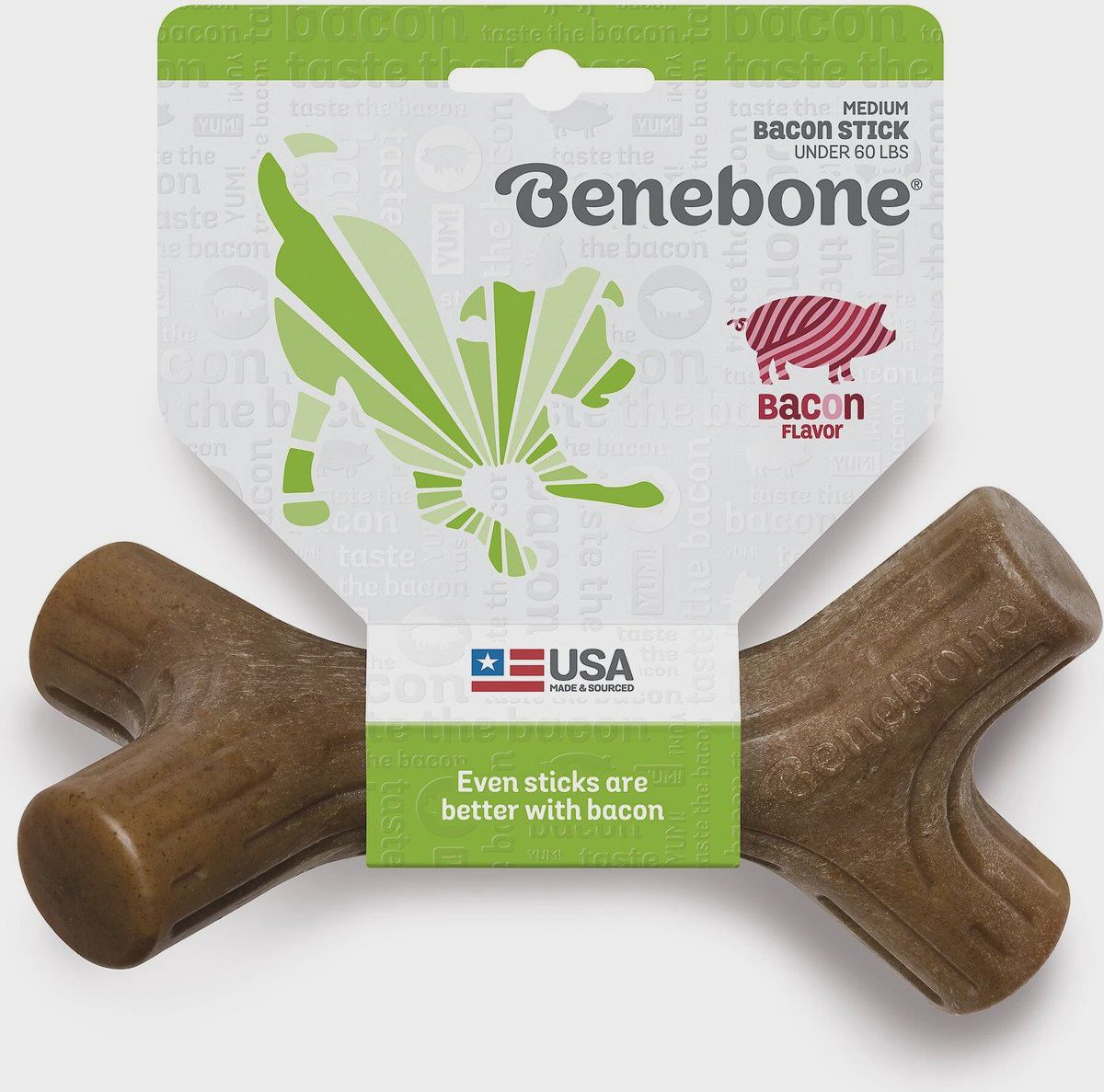 Benebone Bacon Flavored Stick Chew Toy Medium