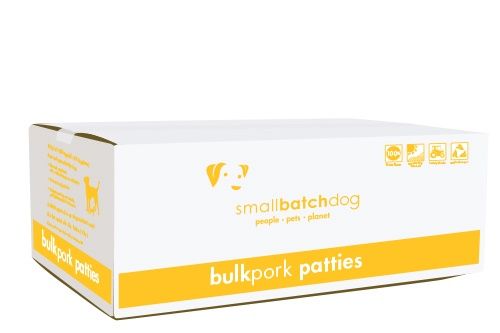 Smallbatch Frozen Raw Pork Patties Dog Food 18lb