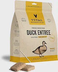 Vital Essentials Freeze-Dried Duck Entree Mini Patties Dog Food 14oz