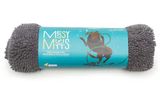 Messy Mutts Small Grey Microfiber Pet Drying Mat and Towel with Hand Pockets