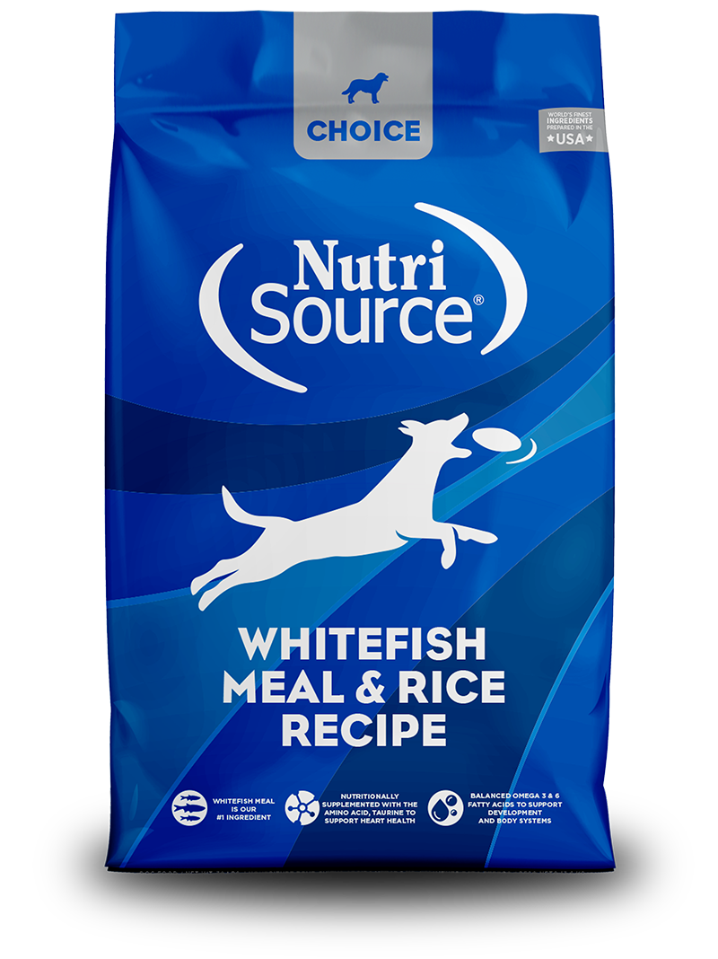 NutriSource Choice Whitefish Meal &amp; Rice Recipe Dog Food 30lb