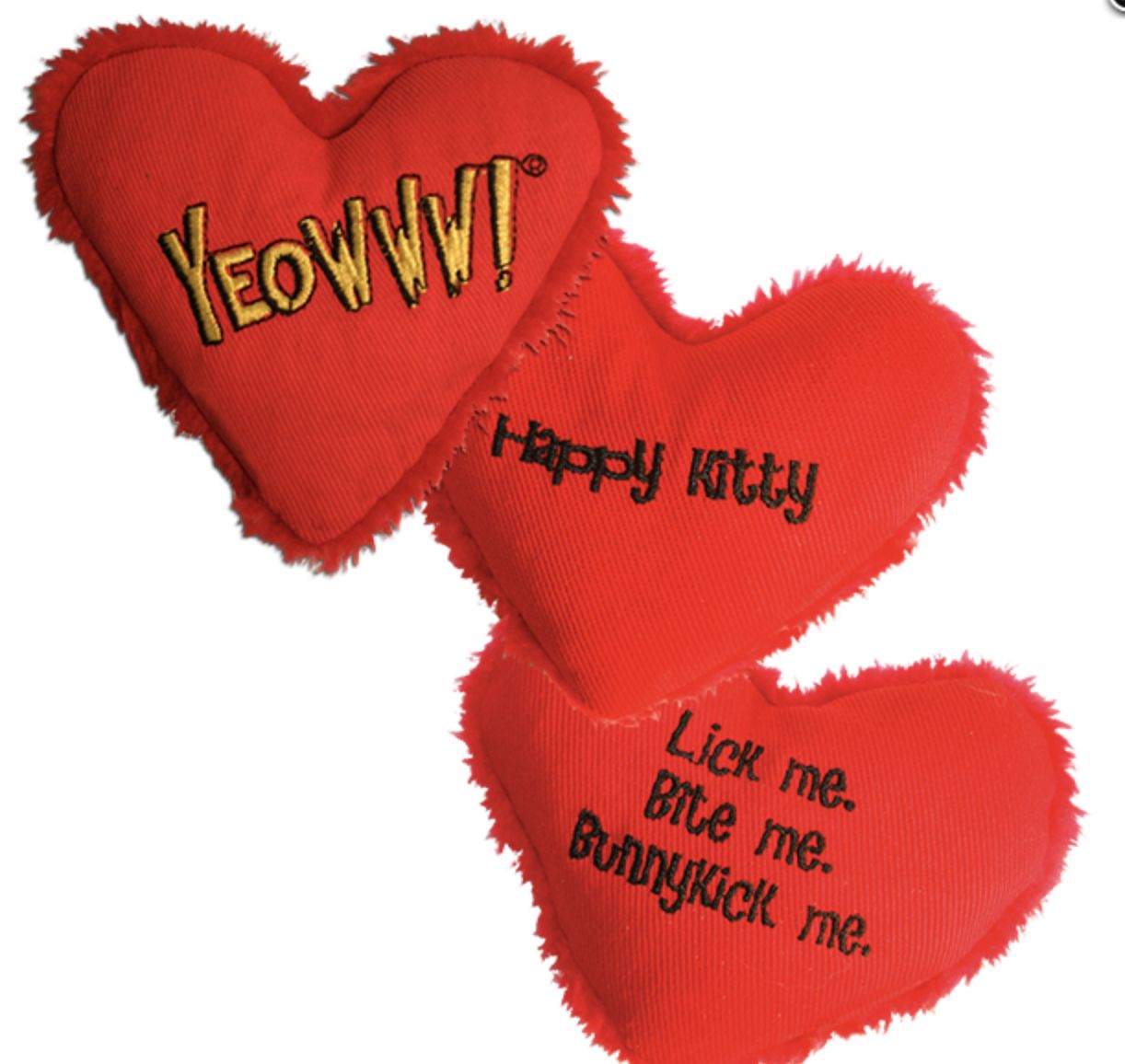 Yeowww Catnip Heart Attack Cat Toy - Happy Kitty