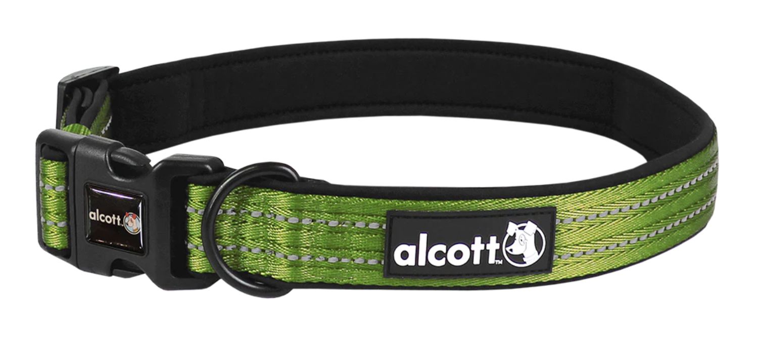 Alcott Adventure Dog Collar Green - Medium