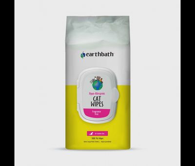 Earthbath Hypo-Allergenic Grooming Wipes for Cats 100 Count