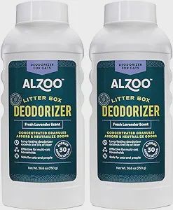 Alzoo Cat Litter Deodorizer Lavender Scent 26.6 oz