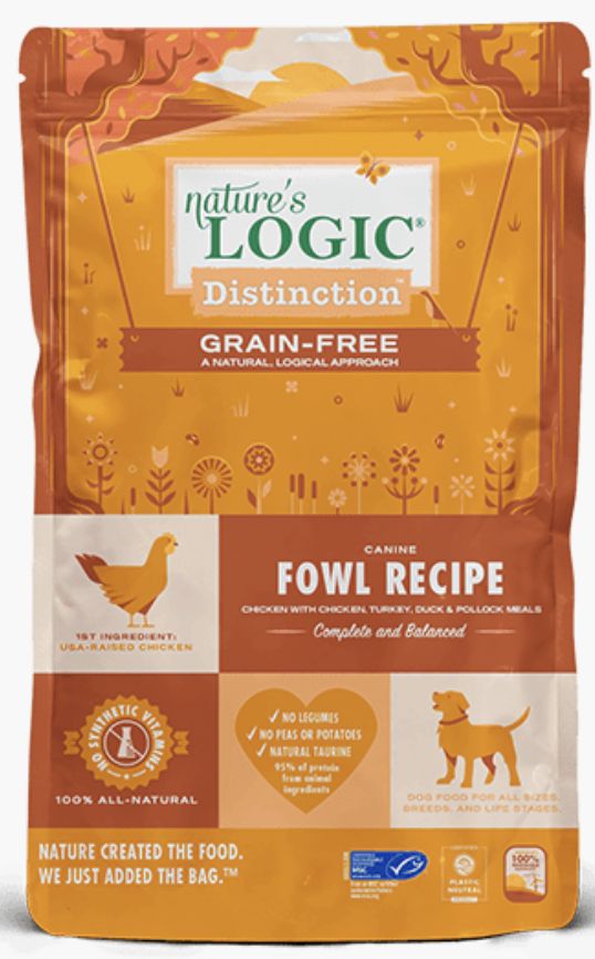 Nature’s Logic Distinction Grain-Free Fowl Recipe Dog Food 4.4lb