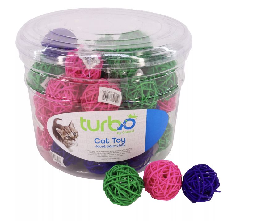 Coastal Turbo Cat Wicker Ball Toy