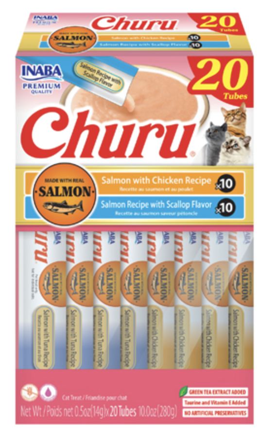 Inaba Churu Scallop &amp; Chicken Variety Treat Box 20 Pack