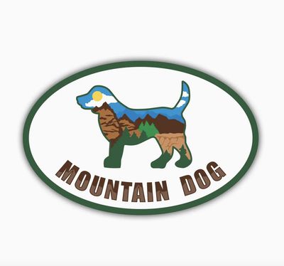 Dog Speak Oval Flexible Magnet - Mountain Dog