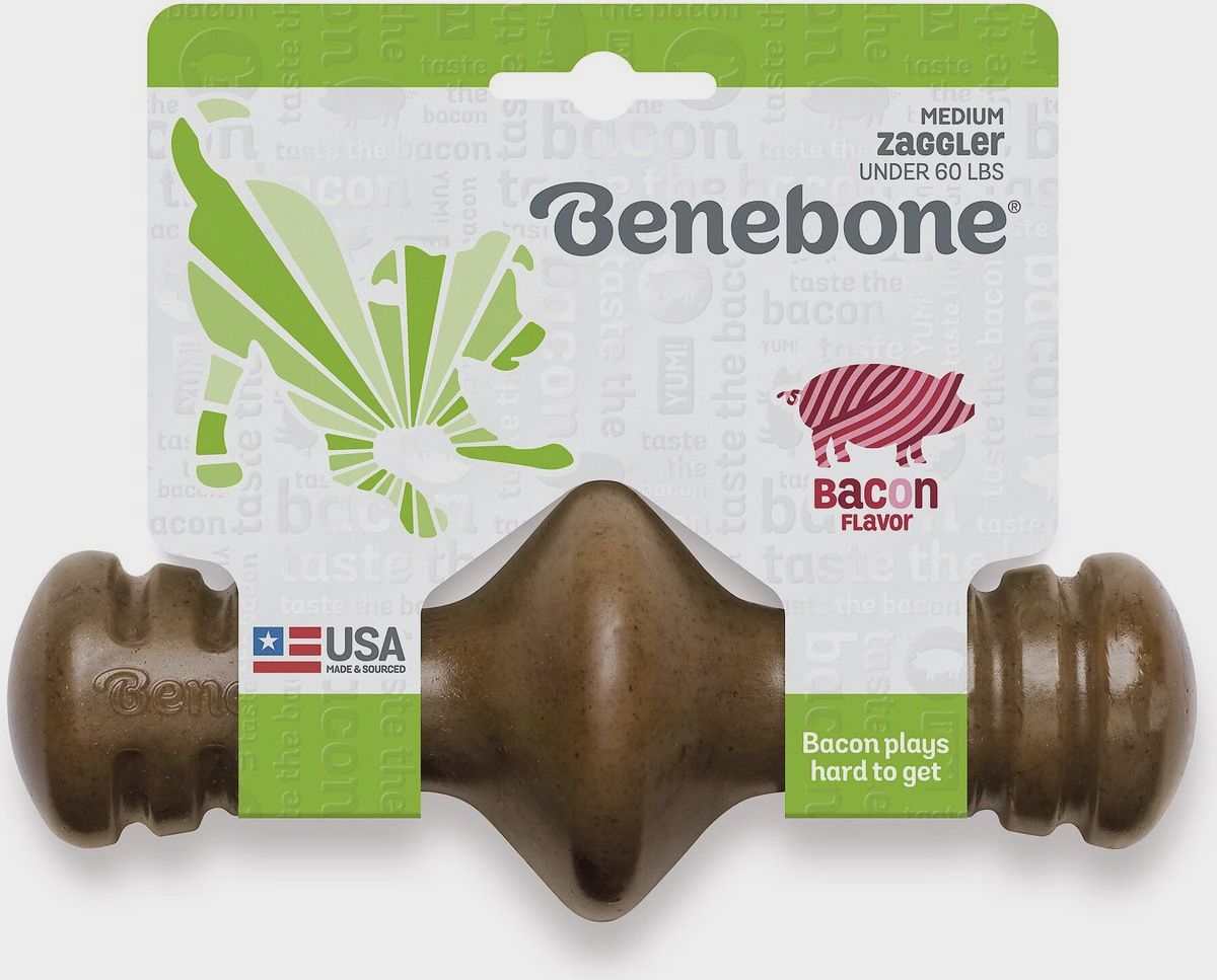 Benebone Bacon Flavored Zaggler Chew Toy Medium