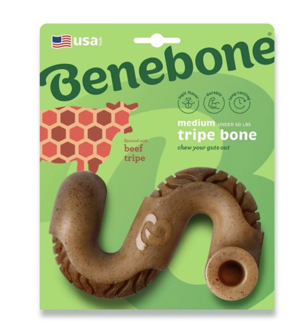 Benebone Beef Tripe Chew Toy Medium