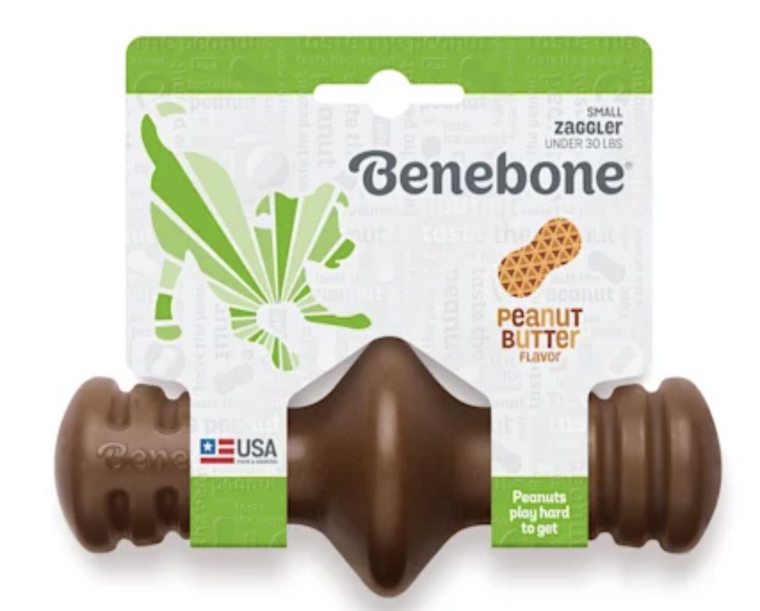 Benebone Peanut Butter Flavored Zaggler Chew Toy Small