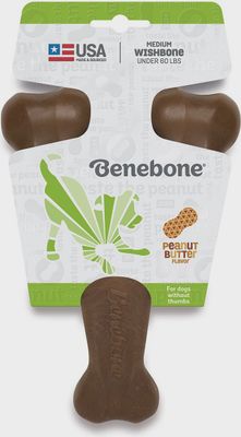 Benebone Peanut Butter Flavored Wishbone Chew Toy Medium
