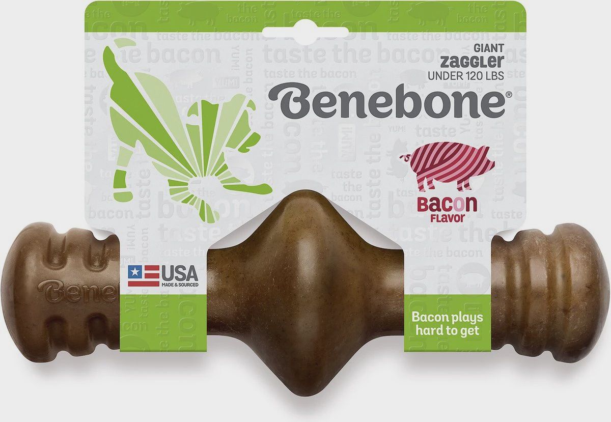 Benebone Bacon Flavored Zaggler Chew Toy Giant
