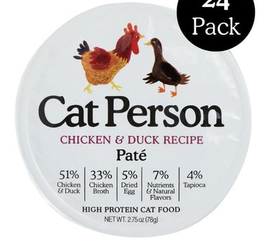 Cat Person Chicken &amp; Duck Pate Recipe Canned Cat Food 2.75oz