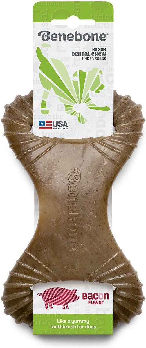Benebone Bacon Flavored Dental Chew Toy Medium