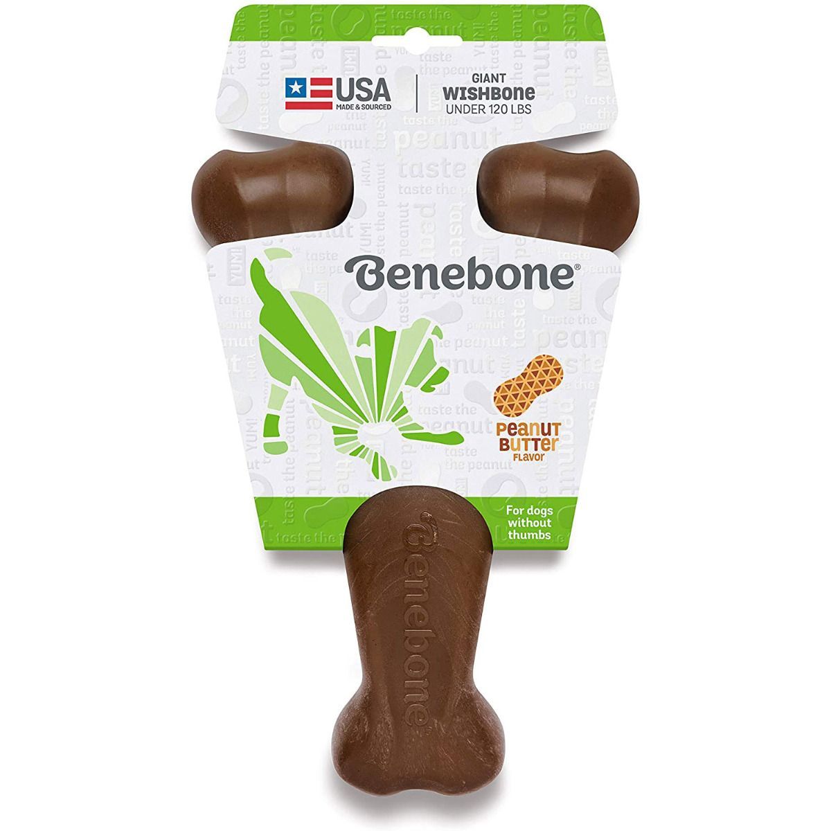 Benebone Peanut Butter Flavored Wishbone Chew Toy Giant
