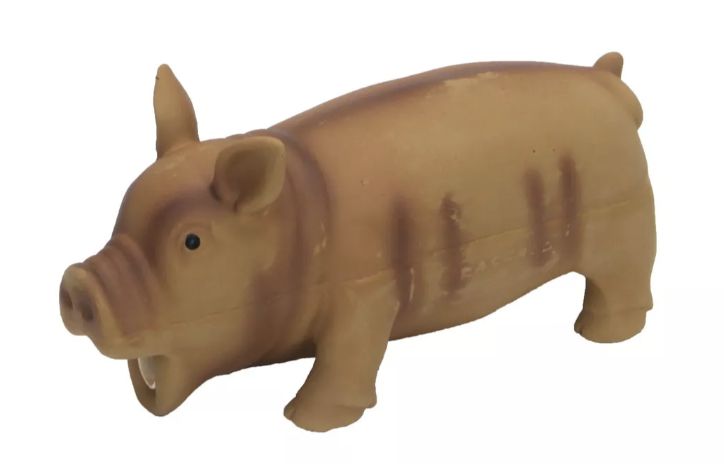 Coastal Rascals Grunt Dog Toy- Brown Pig