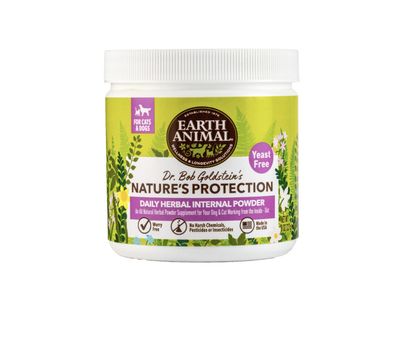 Earth Animal Yeast Free Daily Herbal Internal Powder for Cats and Dogs 8oz