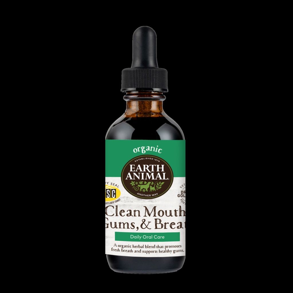Earth Animal Clean Mouth, Gums, &amp; Breath Organic Herbal Remedy for Pets 2oz