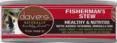 Dave&#39;s Canned Cat Food Shredded Fisherman&#39;s Stew 5.5oz