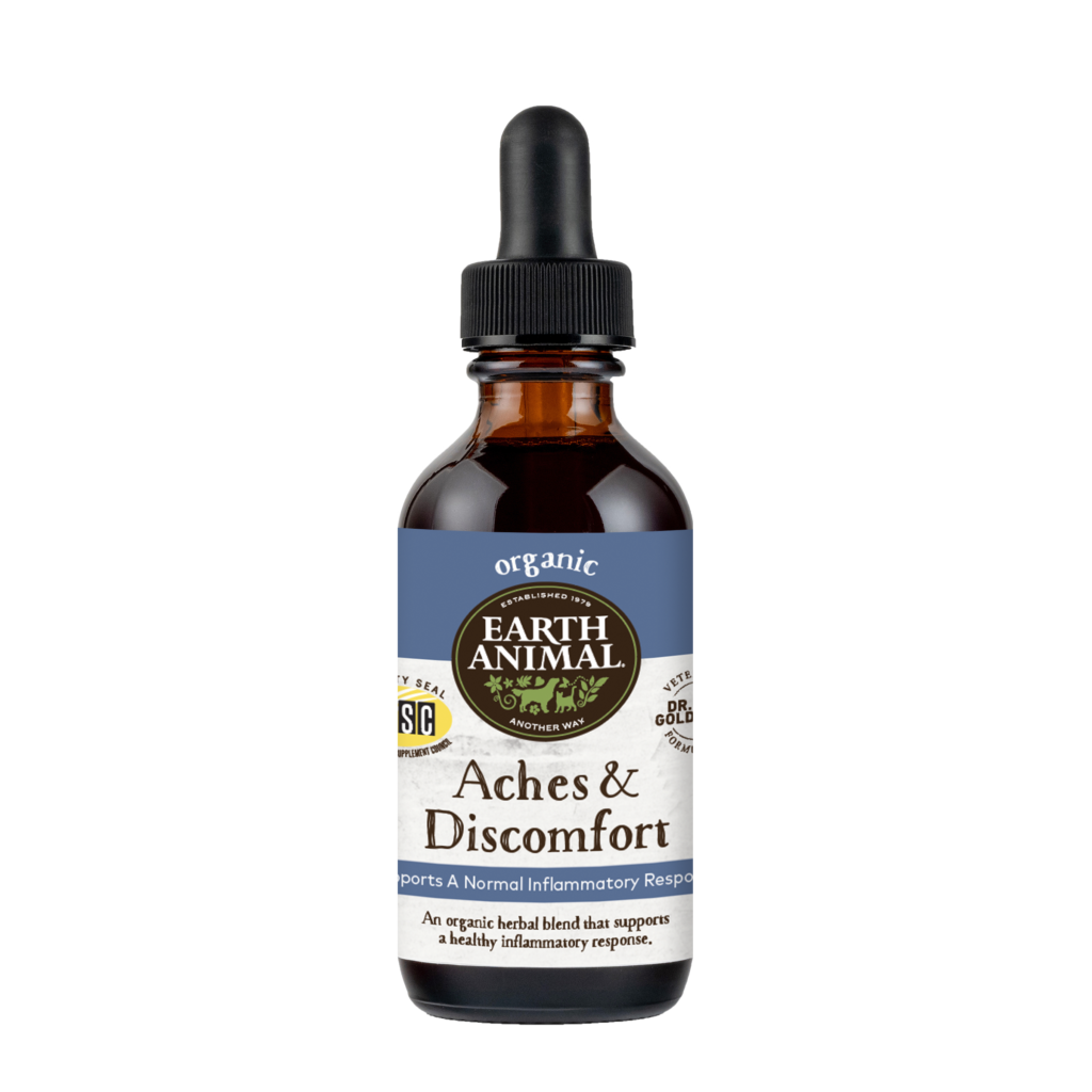 Earth Animal Aches &amp; Discomfort Organic Herbal Remedy for Pets 2oz