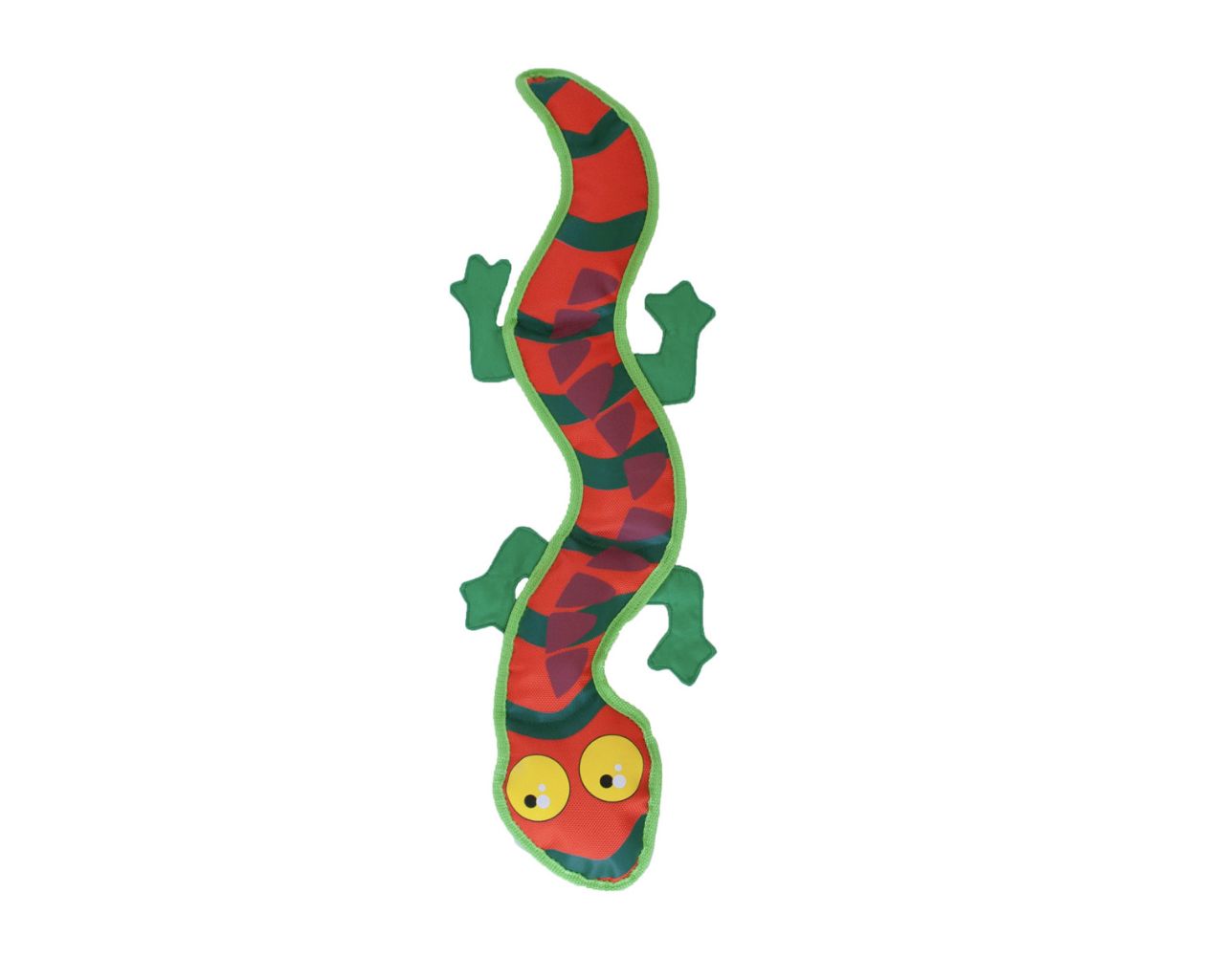 Fire Biterz Orange Gecko Plush Interactive Dog Toy  Large