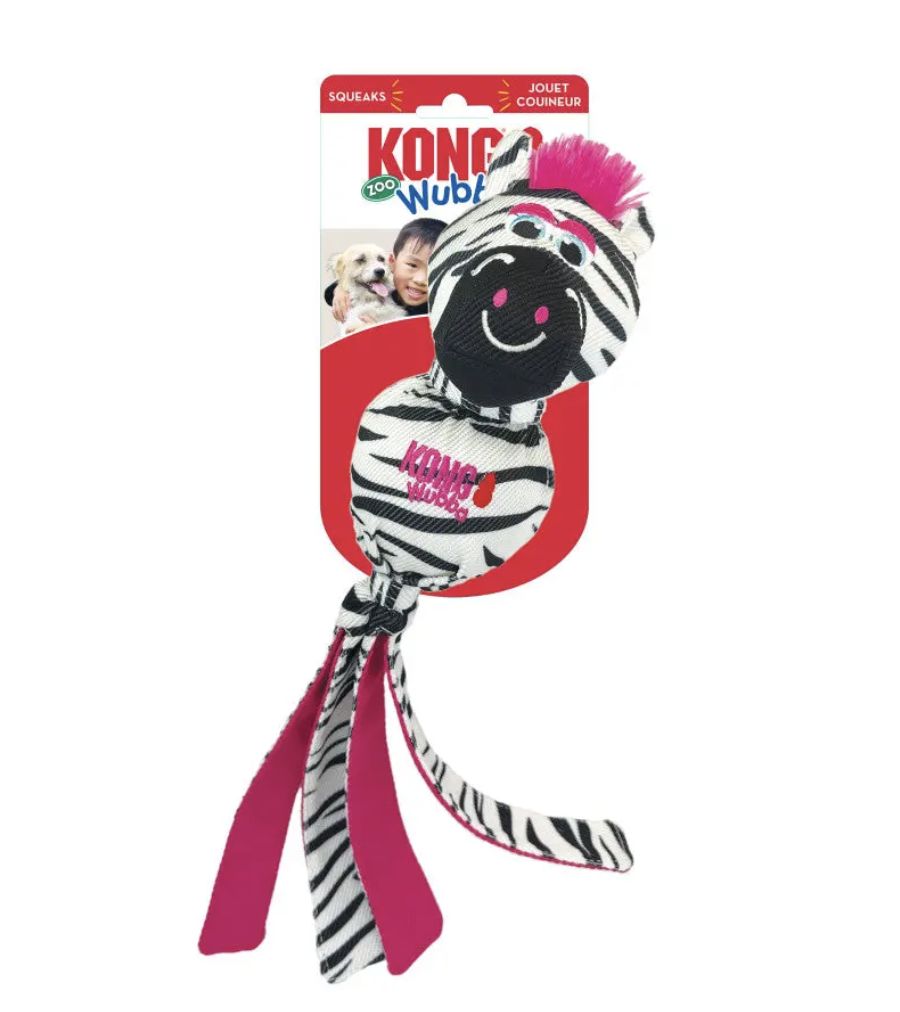 Kong Dog Wubba Zoo Zebra- Large