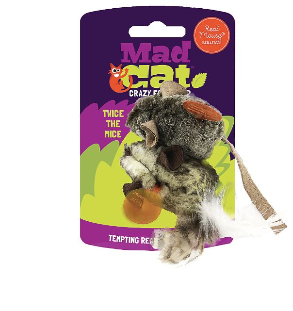 MadCat Double Trouble Mice Catnip Cat Toy 2 Pack