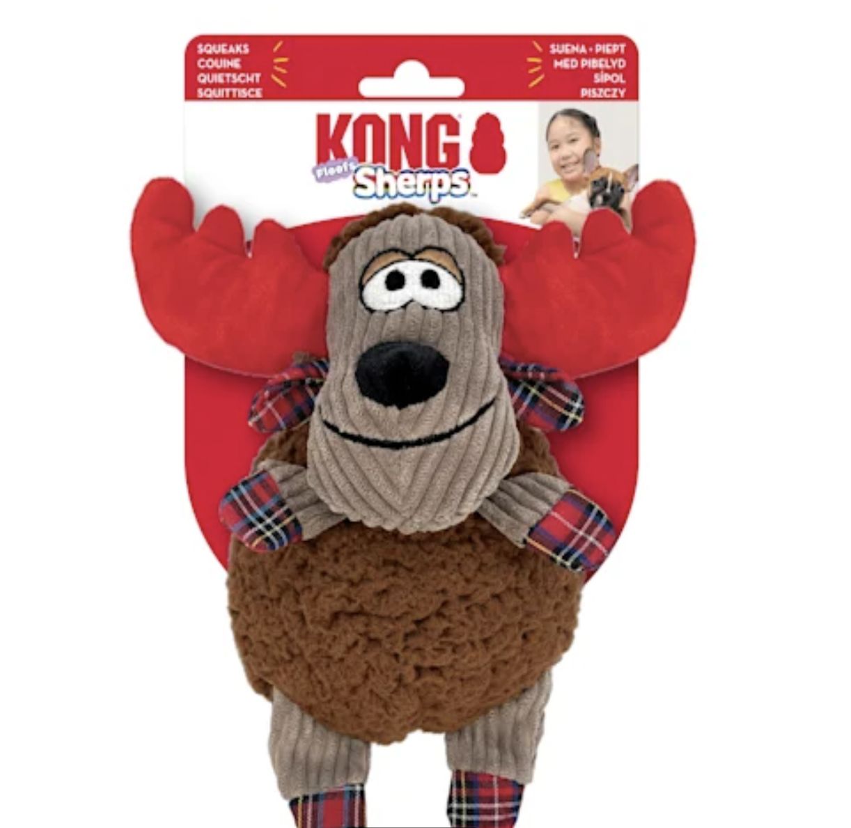 Kong Holiday Floofs Sherps Moose Medium