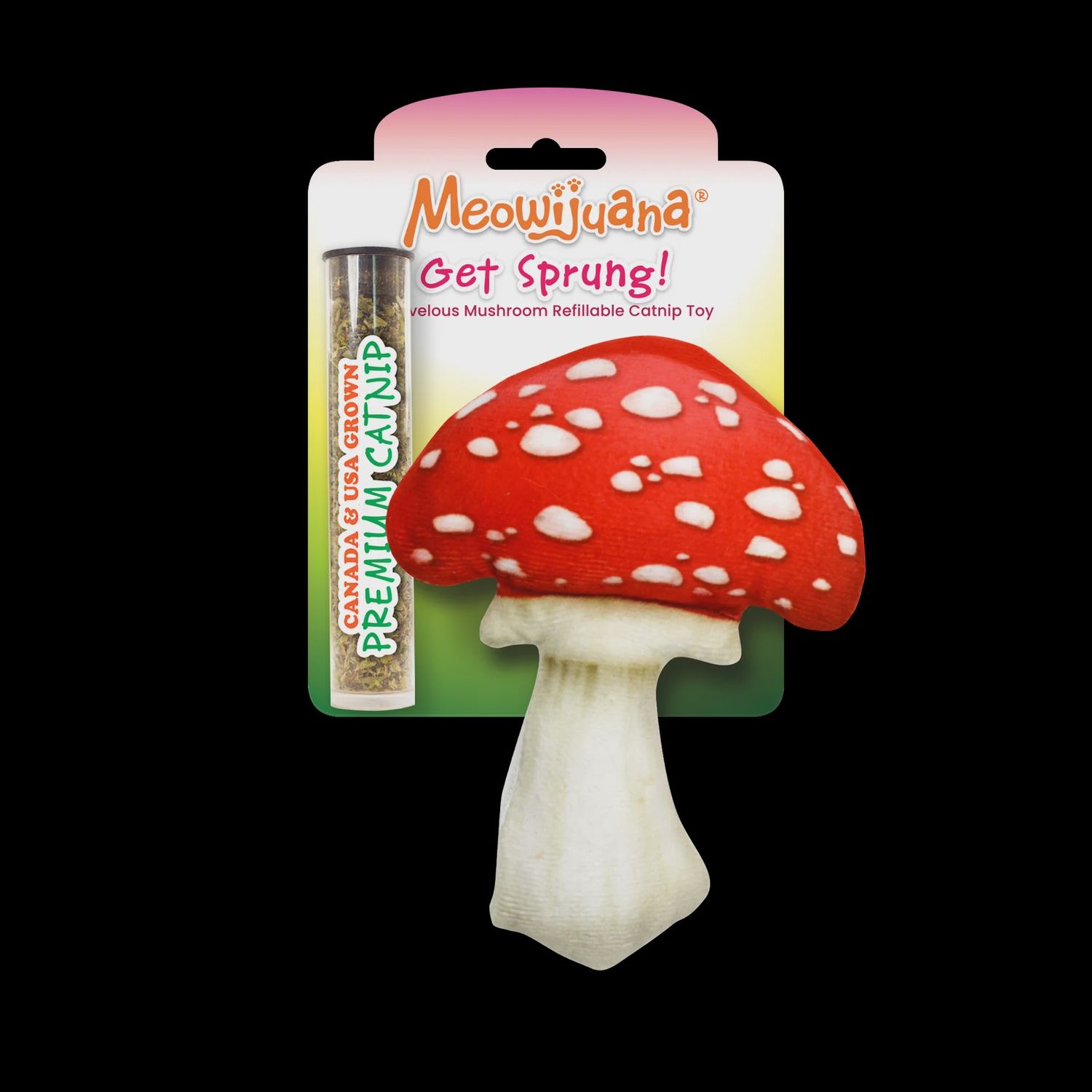 Meowijuana Get Sprung Marvelous Mushroom Refillable Catnip Cat Toy