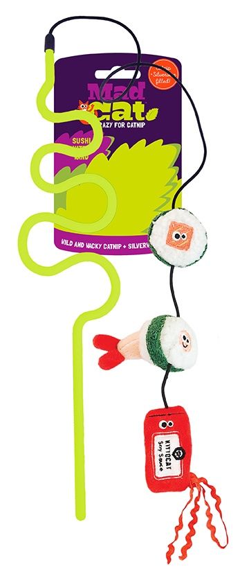MadCat Sushi Swatter Silvervine &amp; Catnip Stick Cat Toy